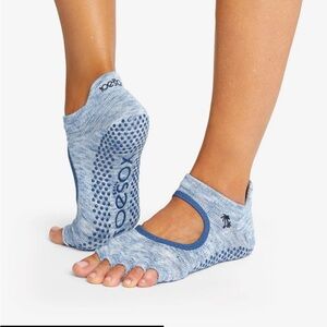 ToeSox Ballerina Half Toe Grip Socks in Deep Sea Size Small NWT